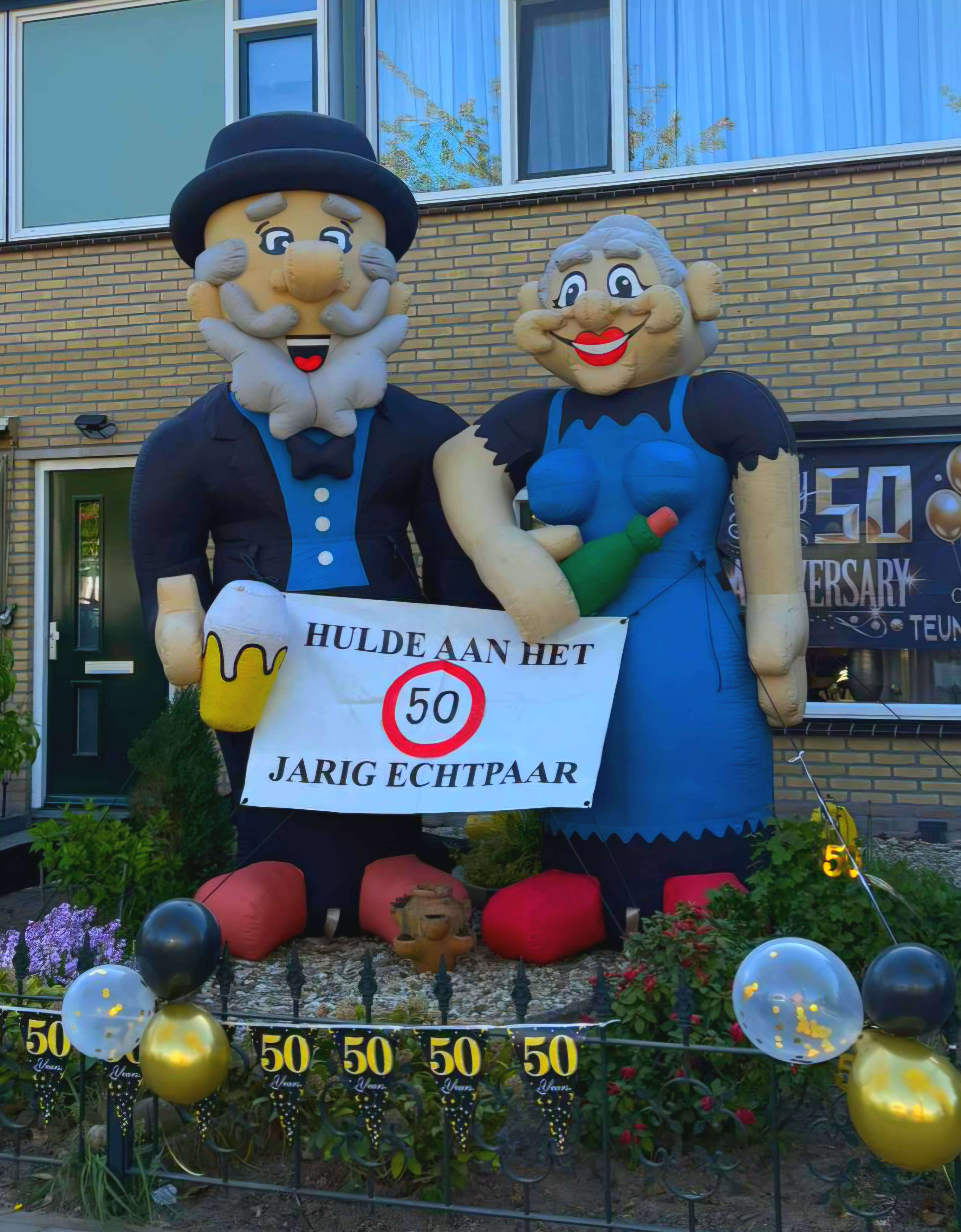 Opblaasfiguren echtpaar / jubileum