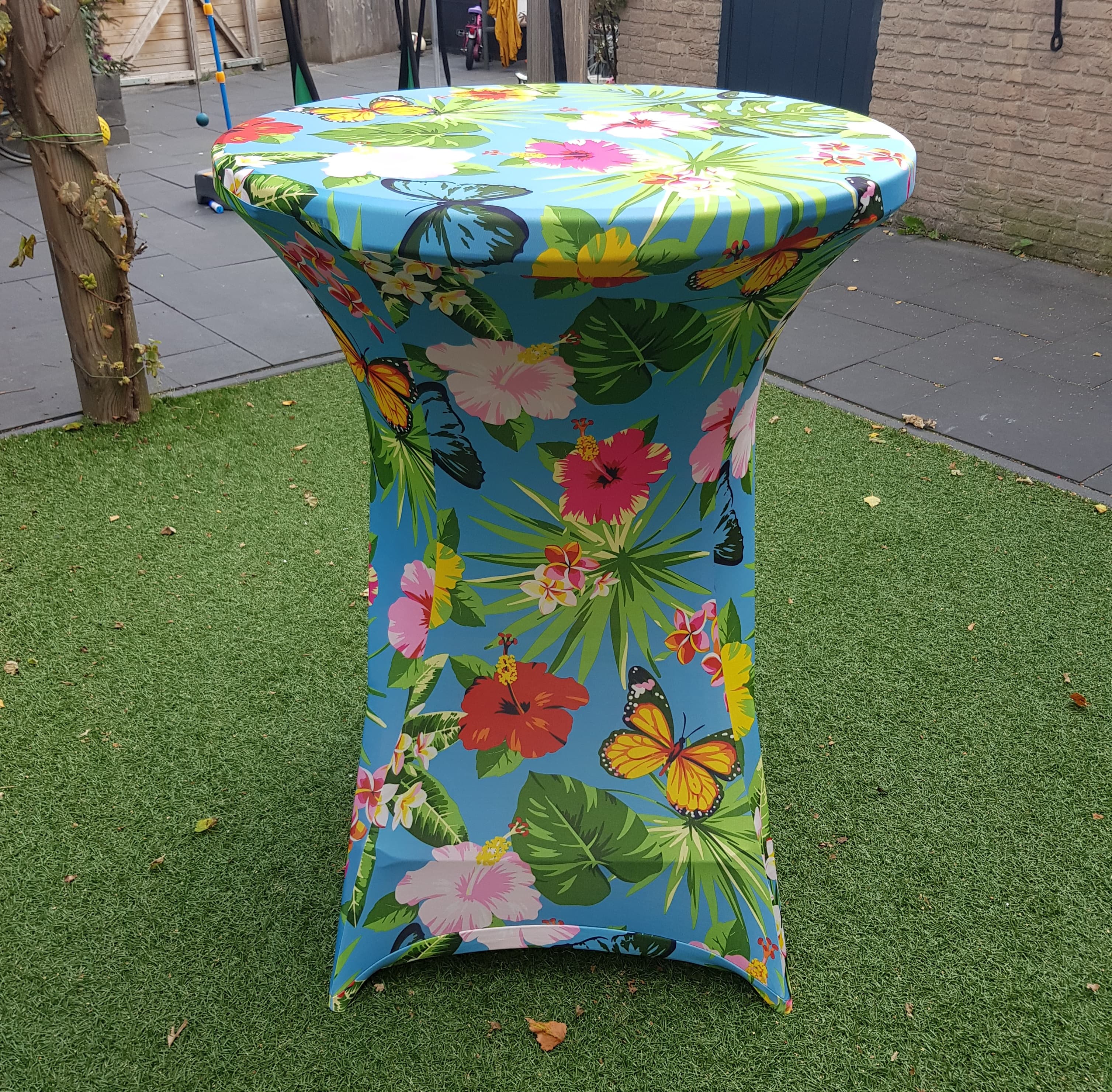 Statafel met rok hawaii