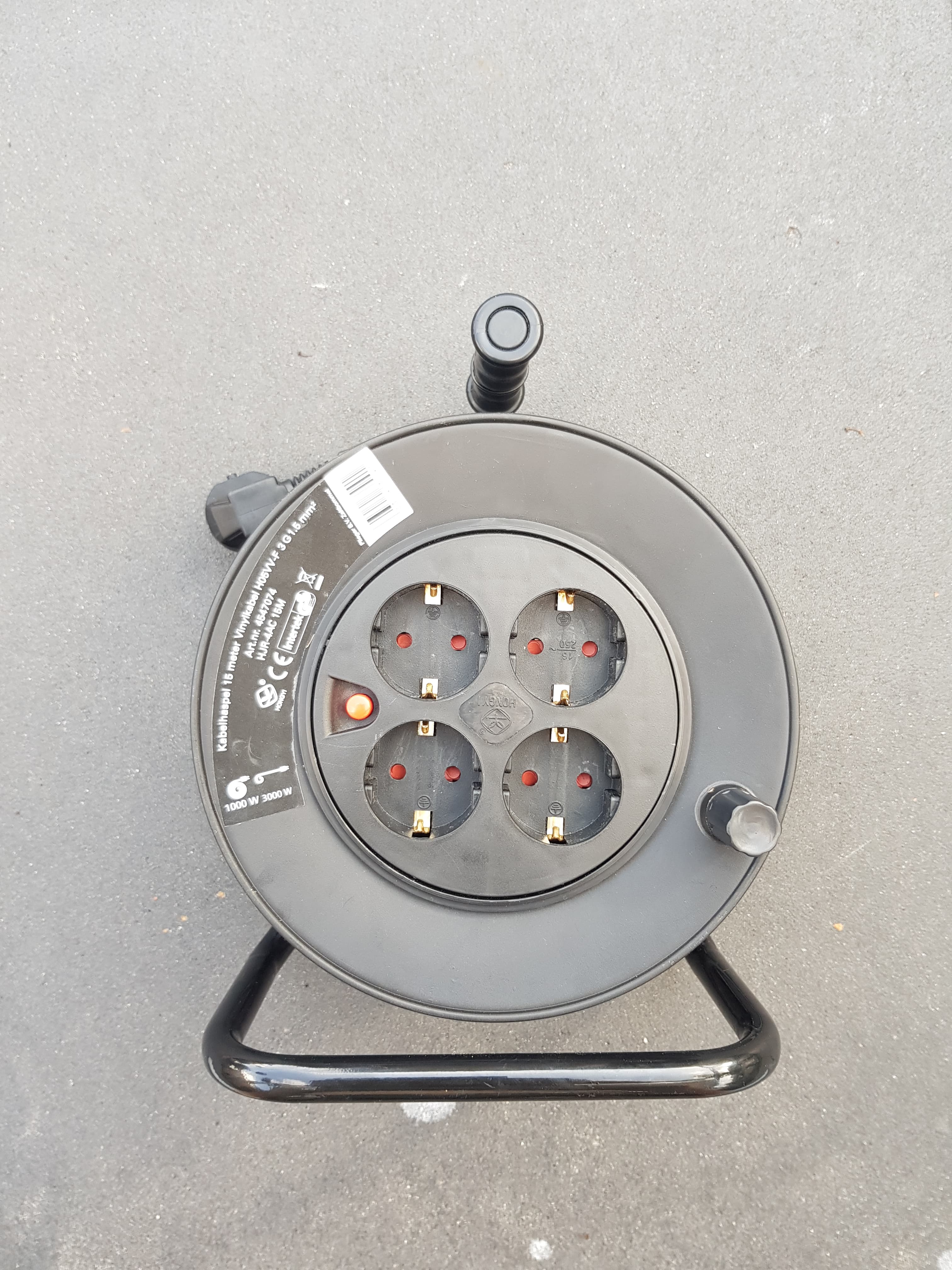 Verlengsnoer haspel 12m